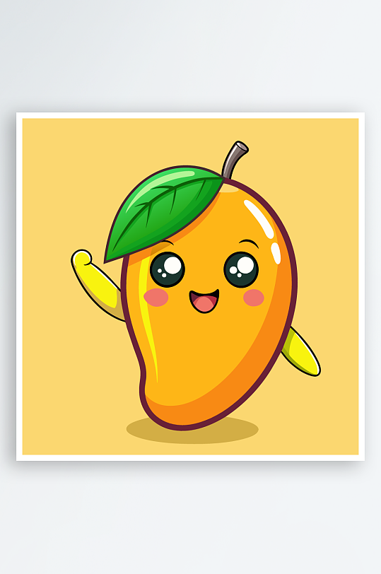 拟人化矢量芒果插画素材图