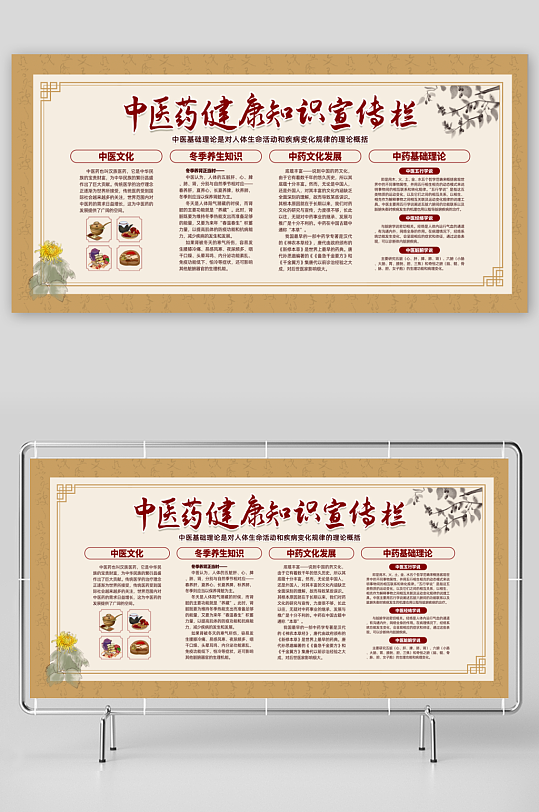 中醫(yī)藥健康知識宣傳欄模板設(shè)計