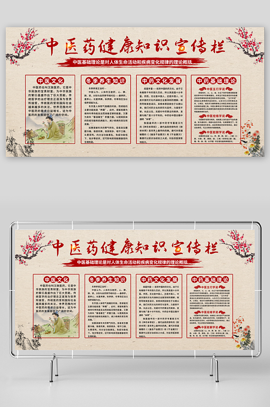 中醫(yī)藥健康知識(shí)宣傳欄模板