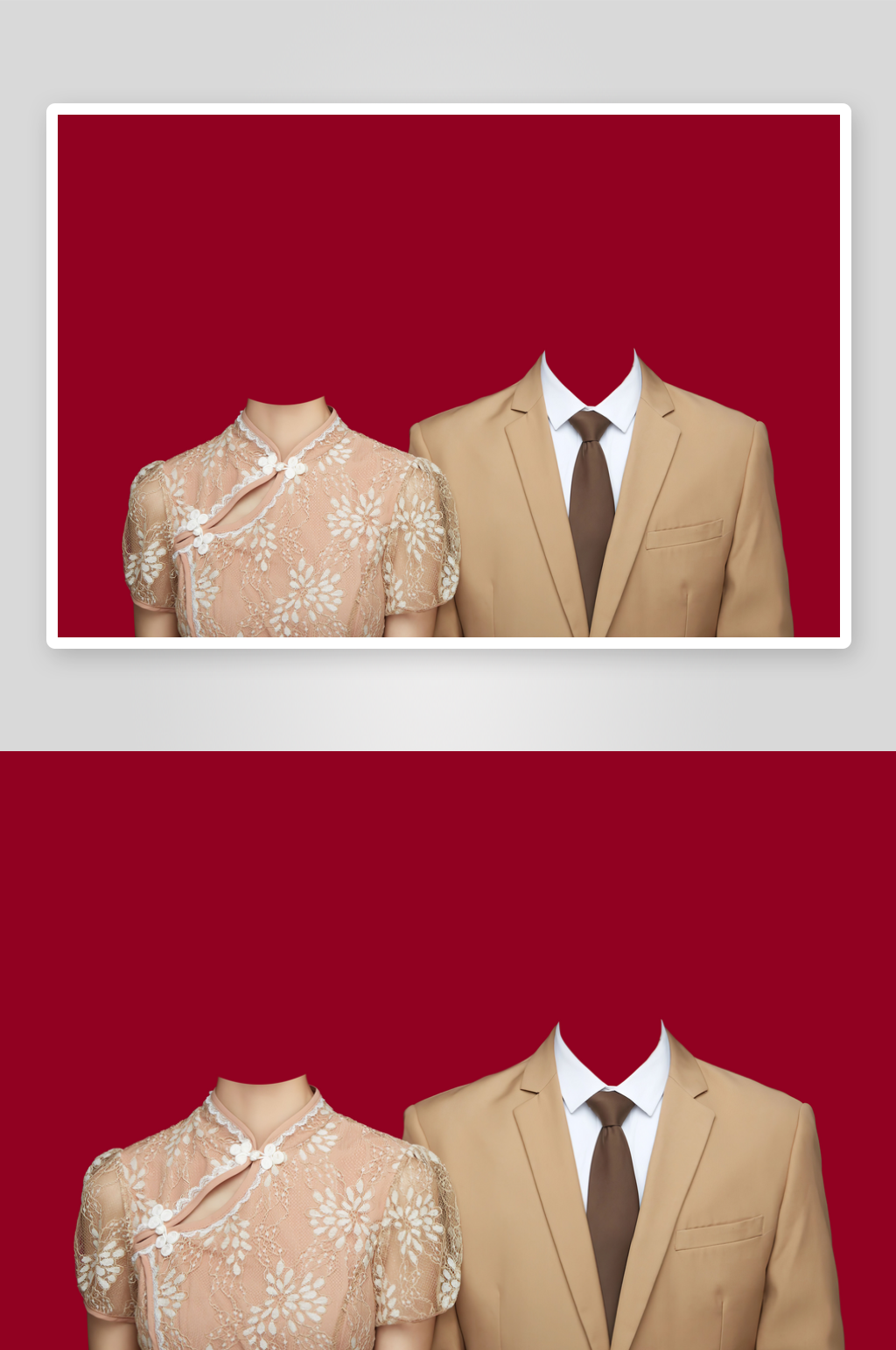 结婚照结婚证件照换服装免扣素材证件照服素材