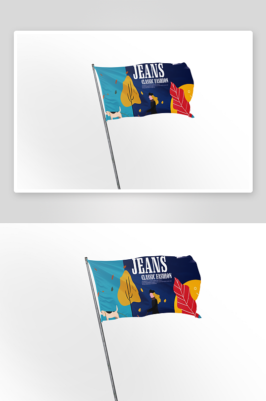 旗子样机贴图素材-众图网