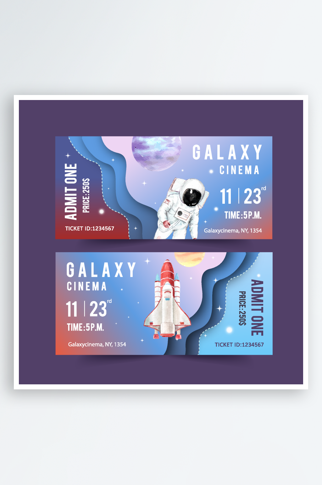 宇宙太空插画背景图案素材