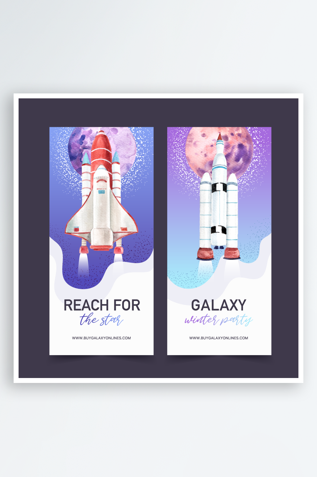 星空宇宙太空系列插画背景图案素材