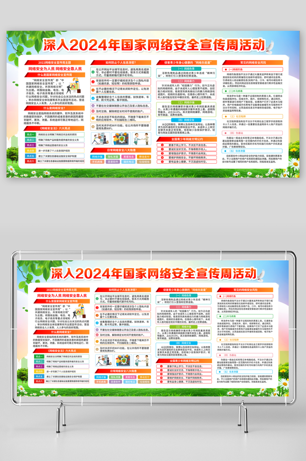 网络安全宣传展板素材
