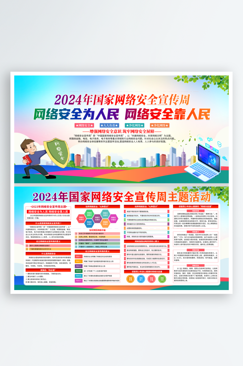 网络安全宣传展板素材