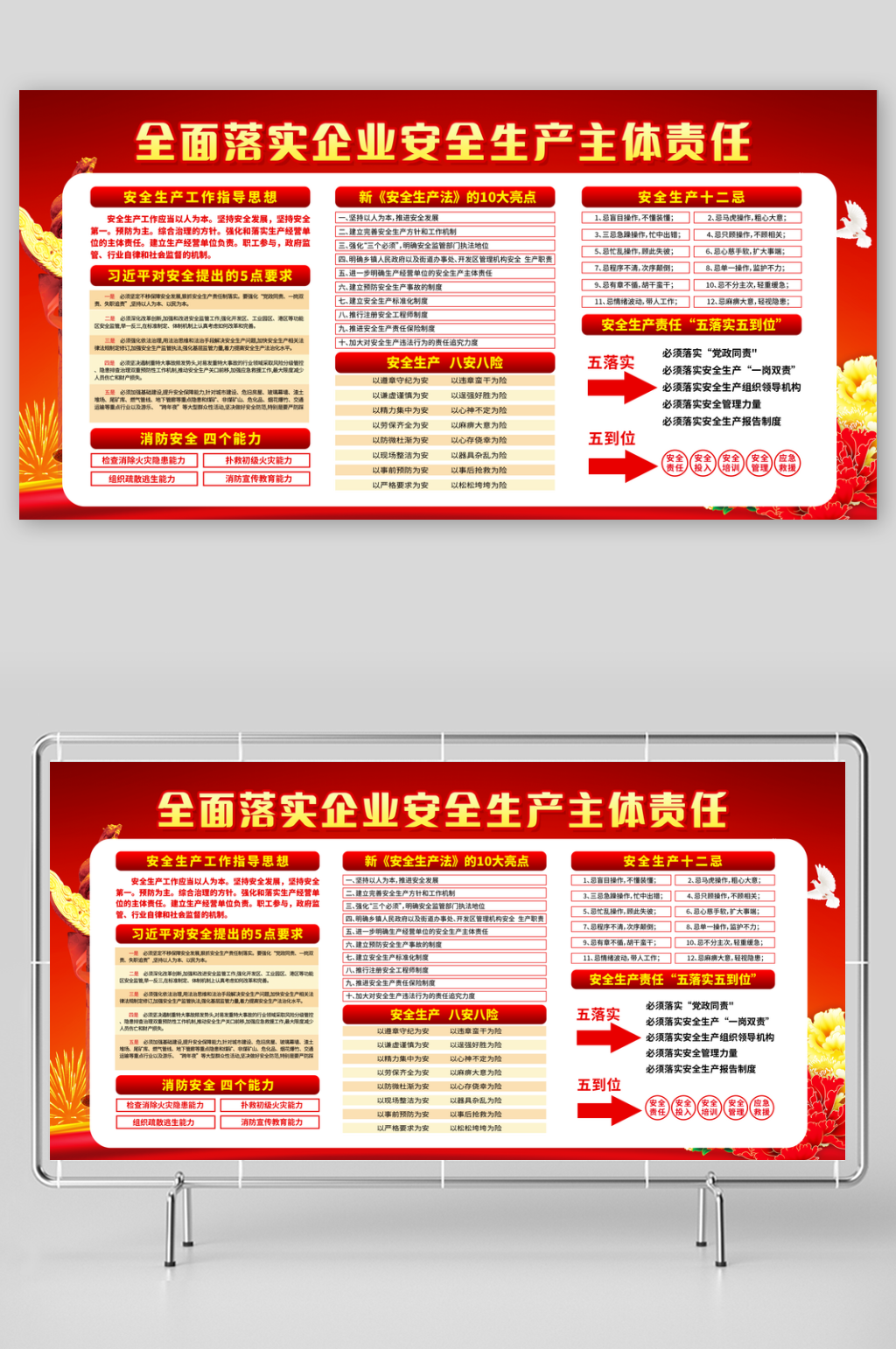 公司企业安全生产宣传栏展板素材
