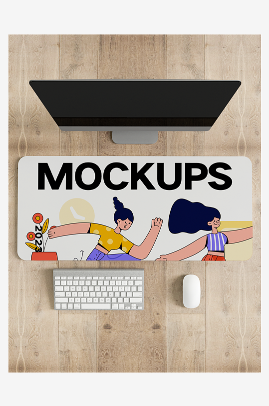 鼠标垫样机贴图模版-众图网