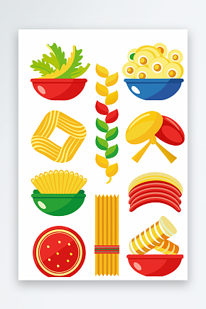 面食矢量插画图标素材下载-众图网