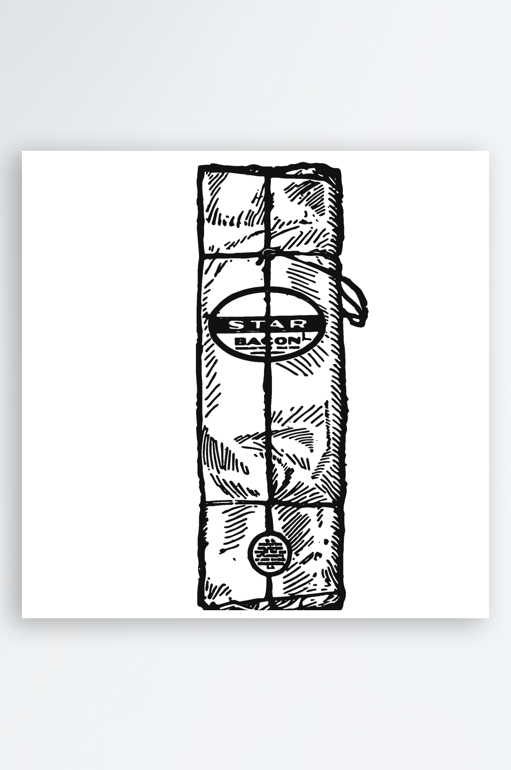 复古黑白线描厨房烘焙用具素材素材