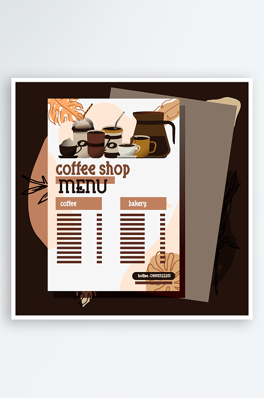 AI矢量咖啡店菜单-众图网