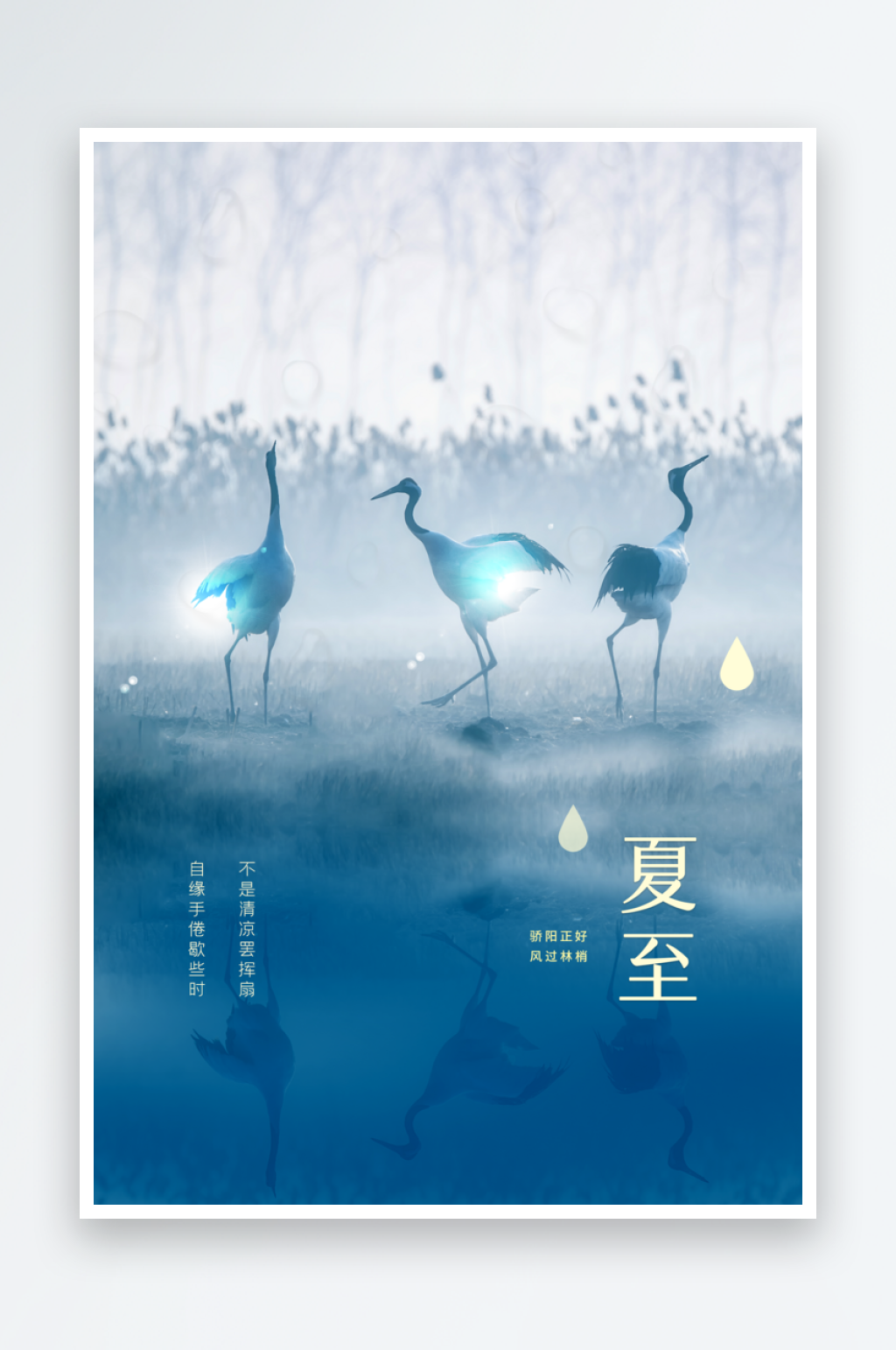 夏至节气传统活动海报素材