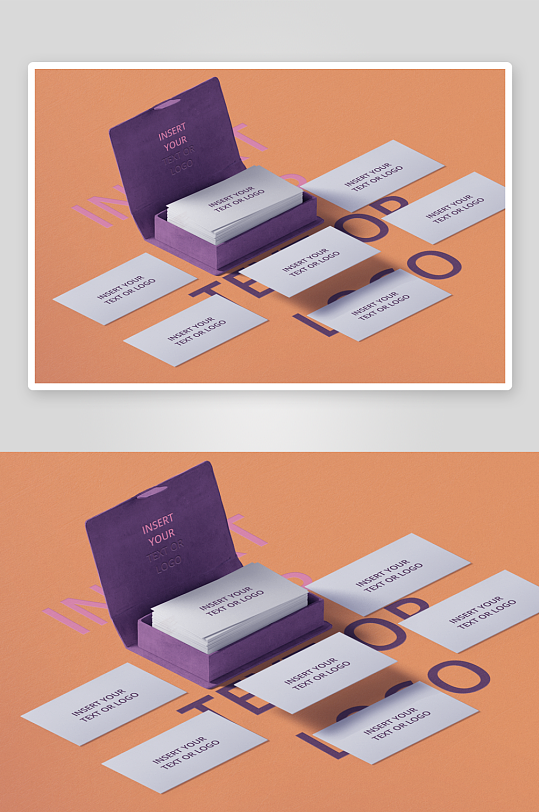 简约大气名片样机模板-众图网