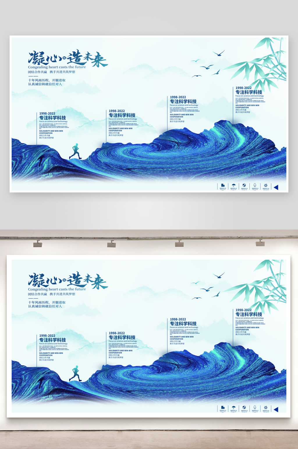 发展历程展板设计素材素材