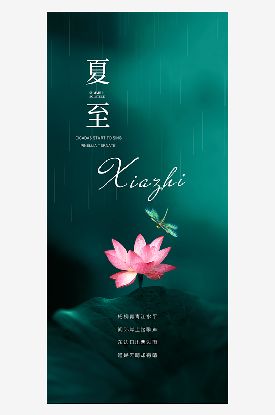 創(chuàng)意簡(jiǎn)約夏至節(jié)氣海報(bào)