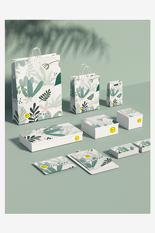 清新风包装样机设计-众图网