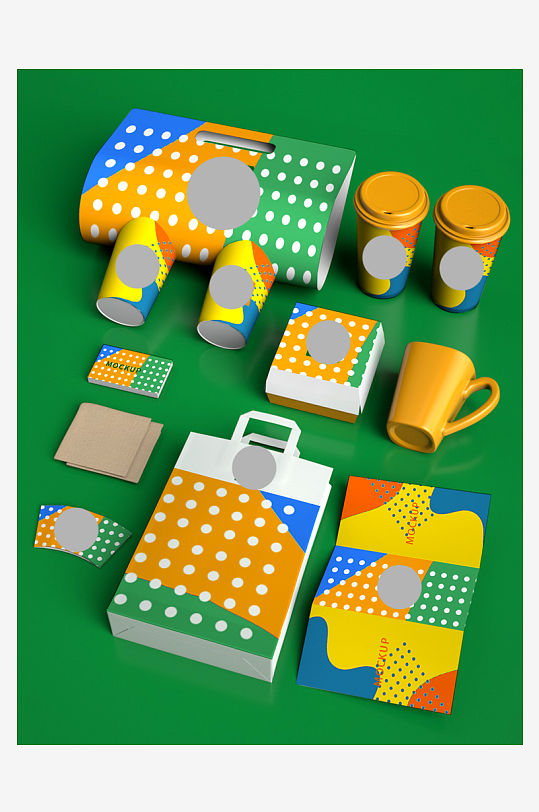 清新风包装样机设计-众图网