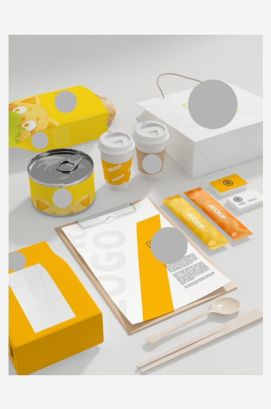 清新风包装样机设计-众图网