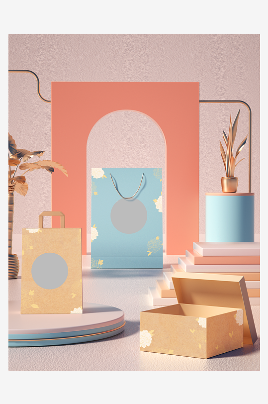 清新食品包装样机设计-众图网