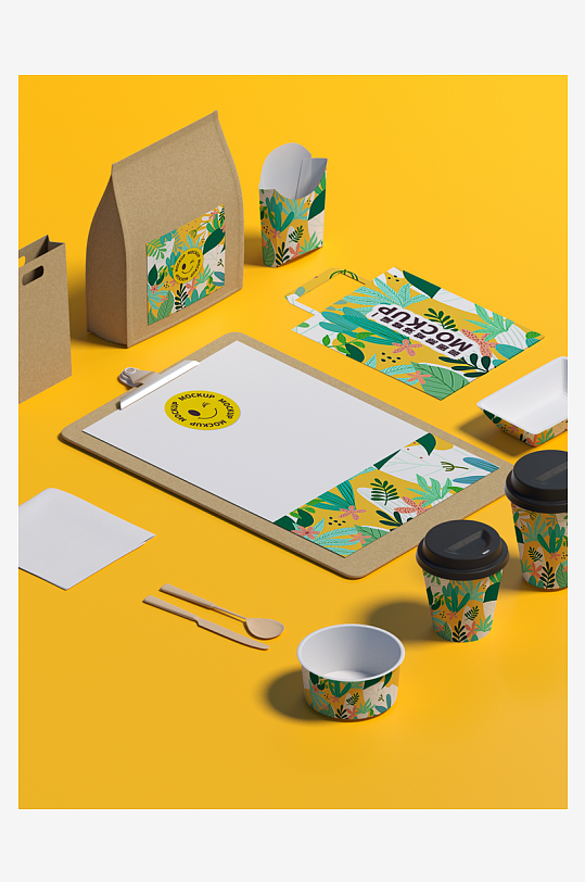 清新食品包装样机设计-众图网