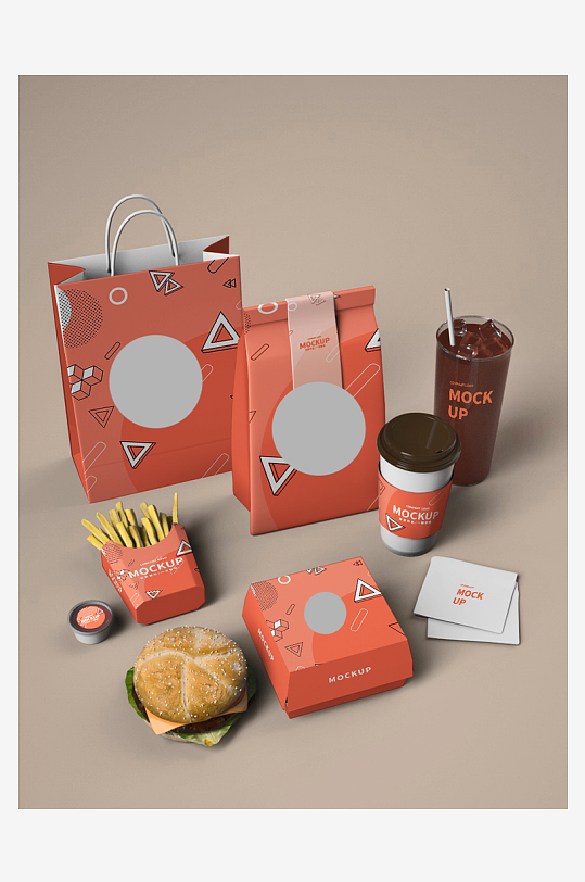 清新食品包装样机设计-众图网