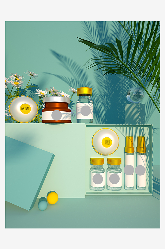 清新风产品包装样机设计-众图网