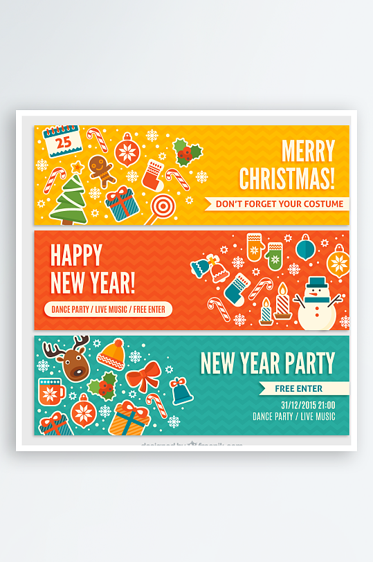 圣诞节banner海报背景图案-众图网