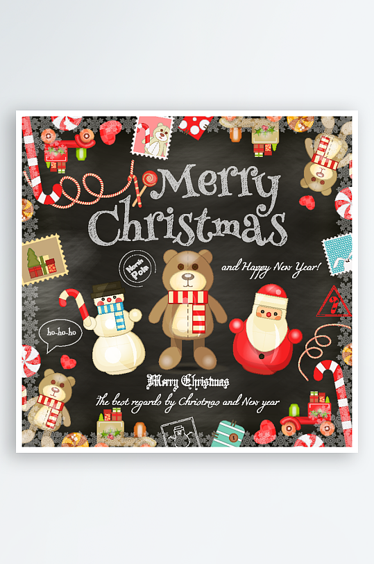 圣诞节banner海报背景图案-众图网