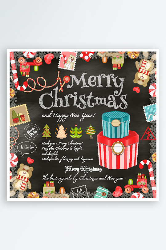 圣诞节banner海报背景图案-众图网