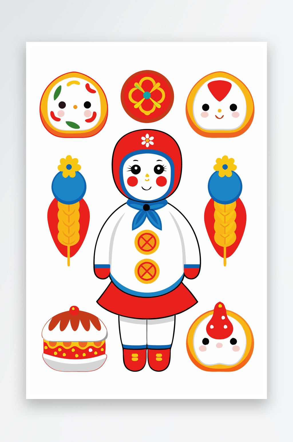 美食吉祥物矢量插画素材