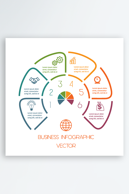 矢量商务信息图表