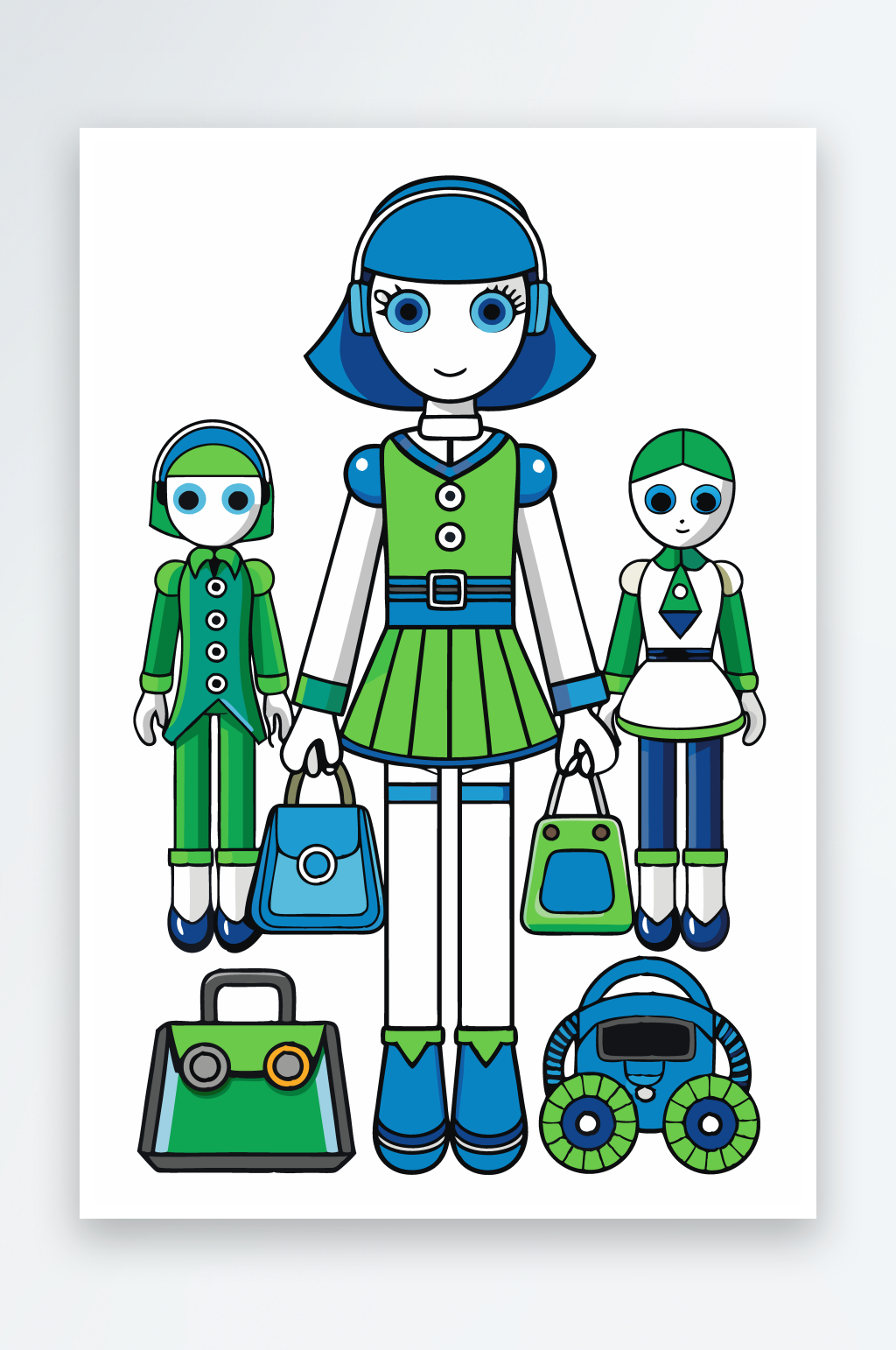 时尚女人矢量插画素材