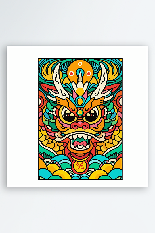 简约矢量中国龙素材图图片