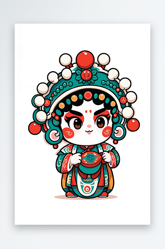 矢量京剧人物素材图图片-众图网