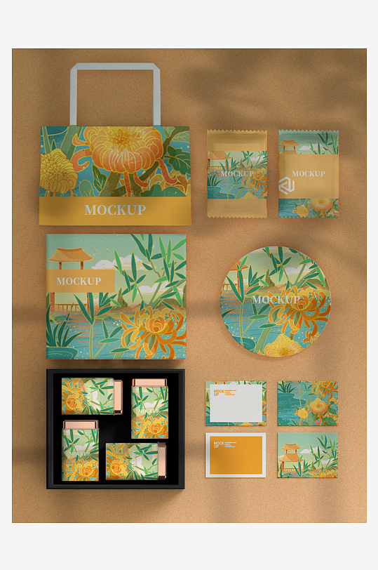 创意茶叶样机包装设计-众图网