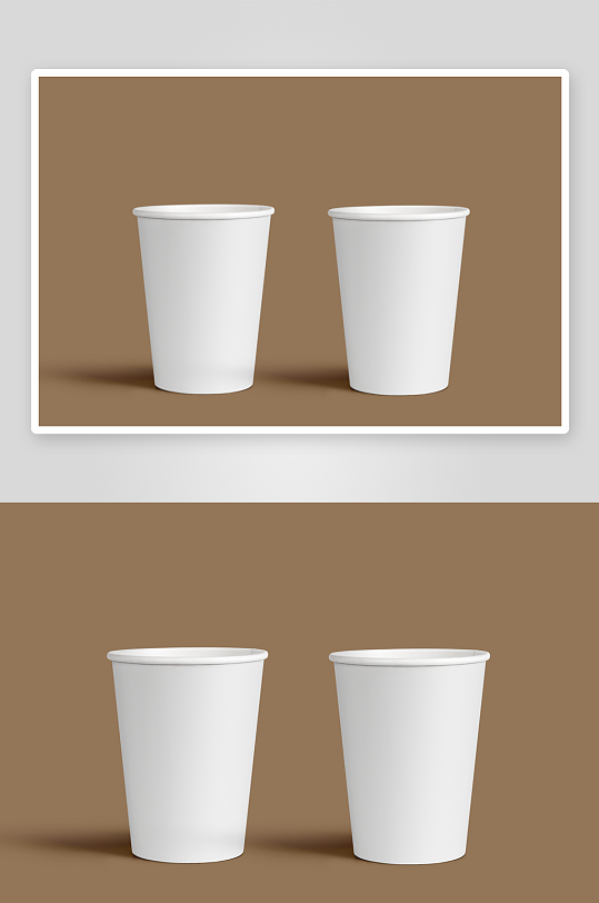 极简风一次性纸杯样机-众图网