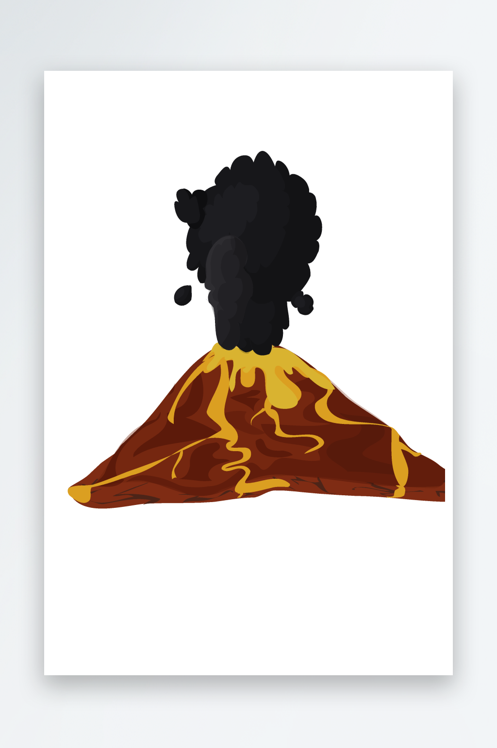 火山喷发爆发山脉岩浆元素素材素材
