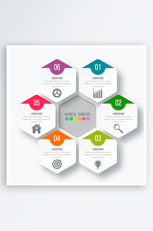 矢量商务信息图表