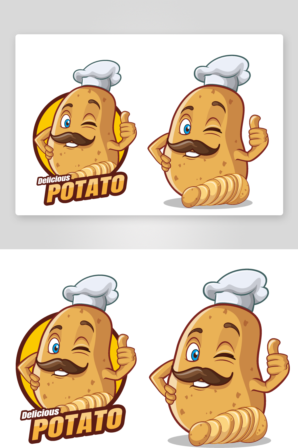 卡通土豆马铃薯logo素材