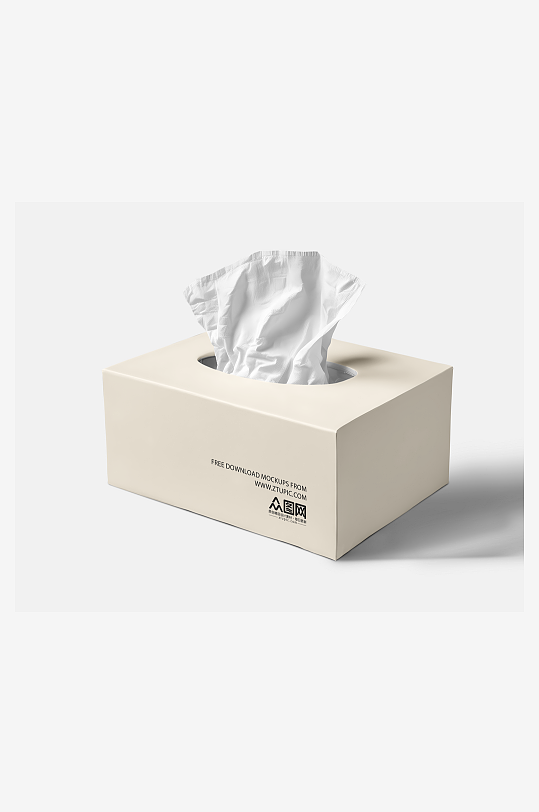 高端抽纸纸巾盒样机-众图网