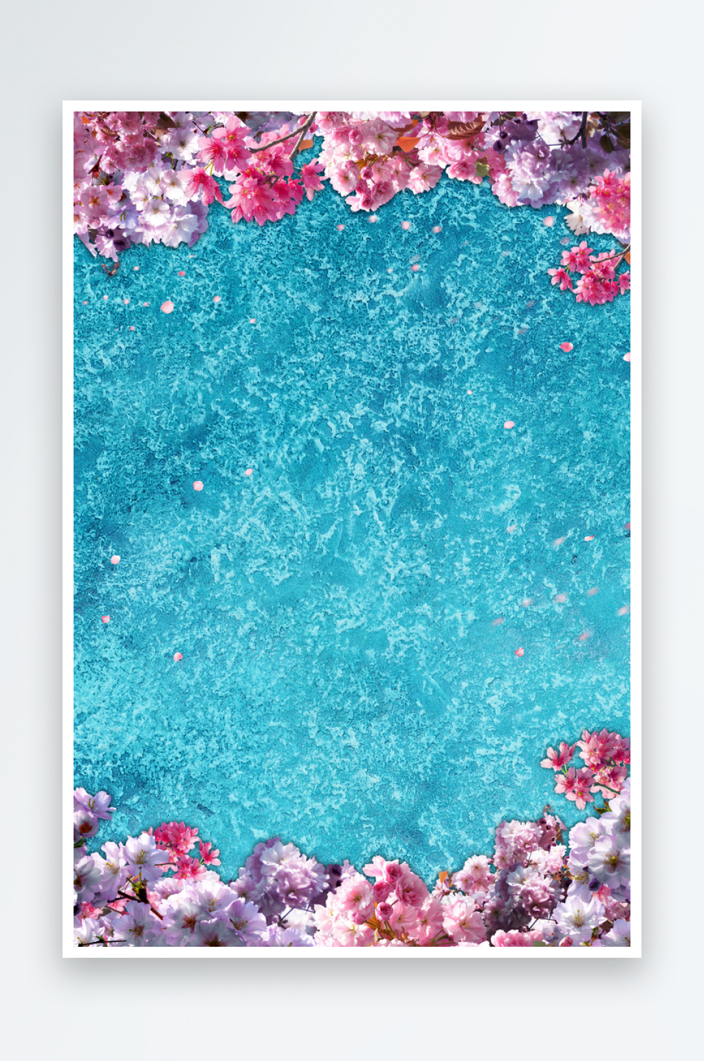 蓝色鲜花花卉背景素材素材