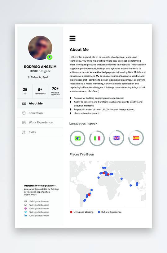 求职招聘个人简历模板素材素材-众图网