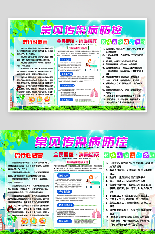 传染病防控展板设计