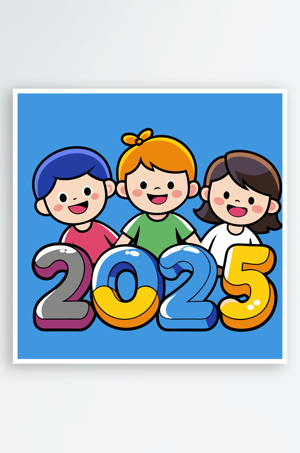 卡通字母矢量2025年插画插画素材