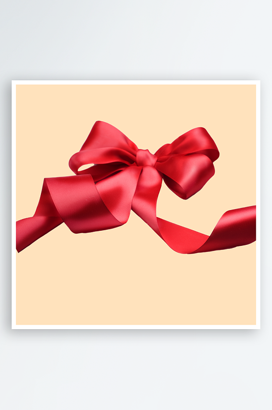 红色蝴蝶结飘带素材-众图网