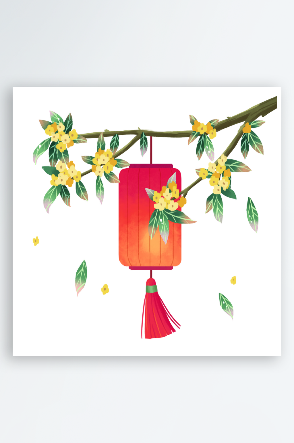中秋节中国风插画装饰素材素材