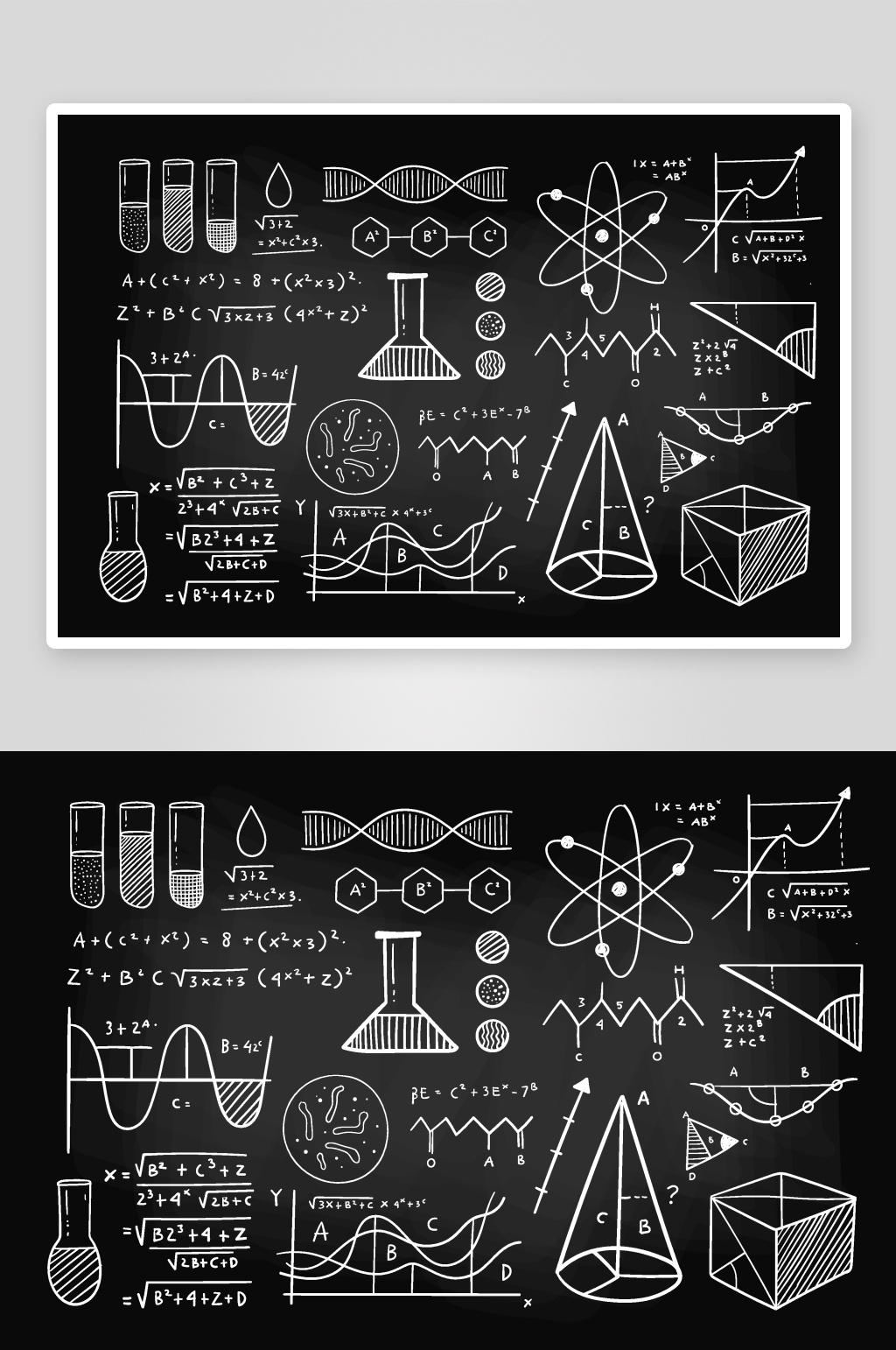 创意矢量数学公式元素素材下载-众图网