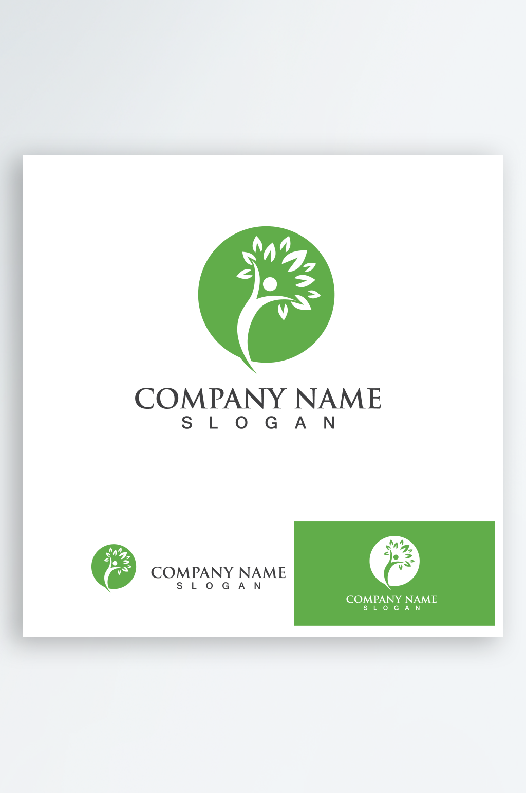 矢量卡通抽象人物logo标志设计素材