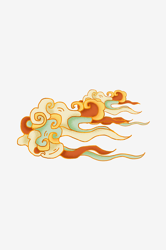 創(chuàng)意國(guó)潮風(fēng)彩云祥云元素