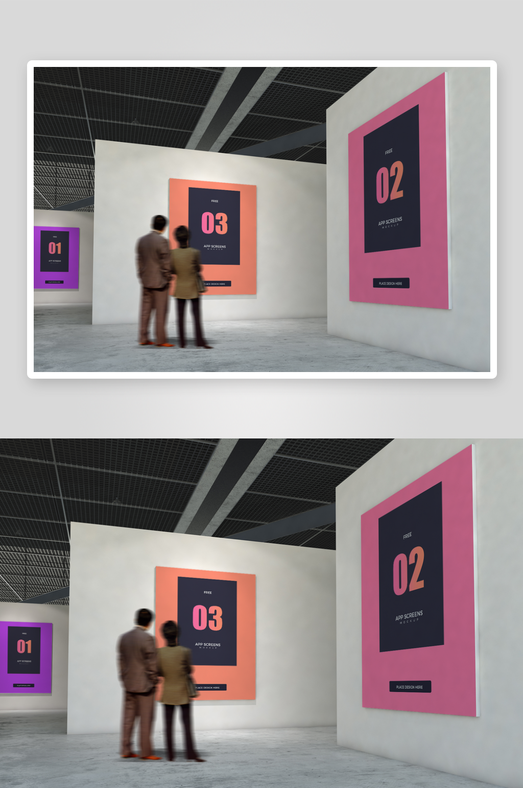 展板海报样机图展示素材