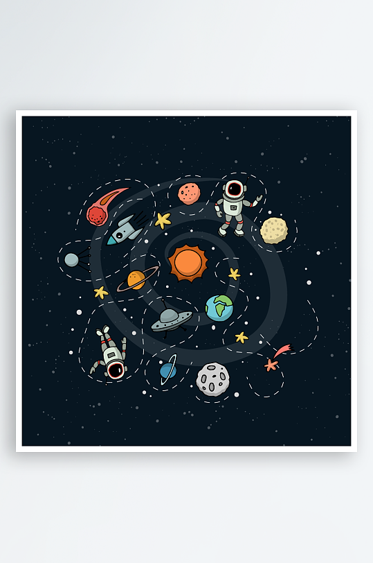 宇宙星球外太空探索飞船火箭卫星行星素材